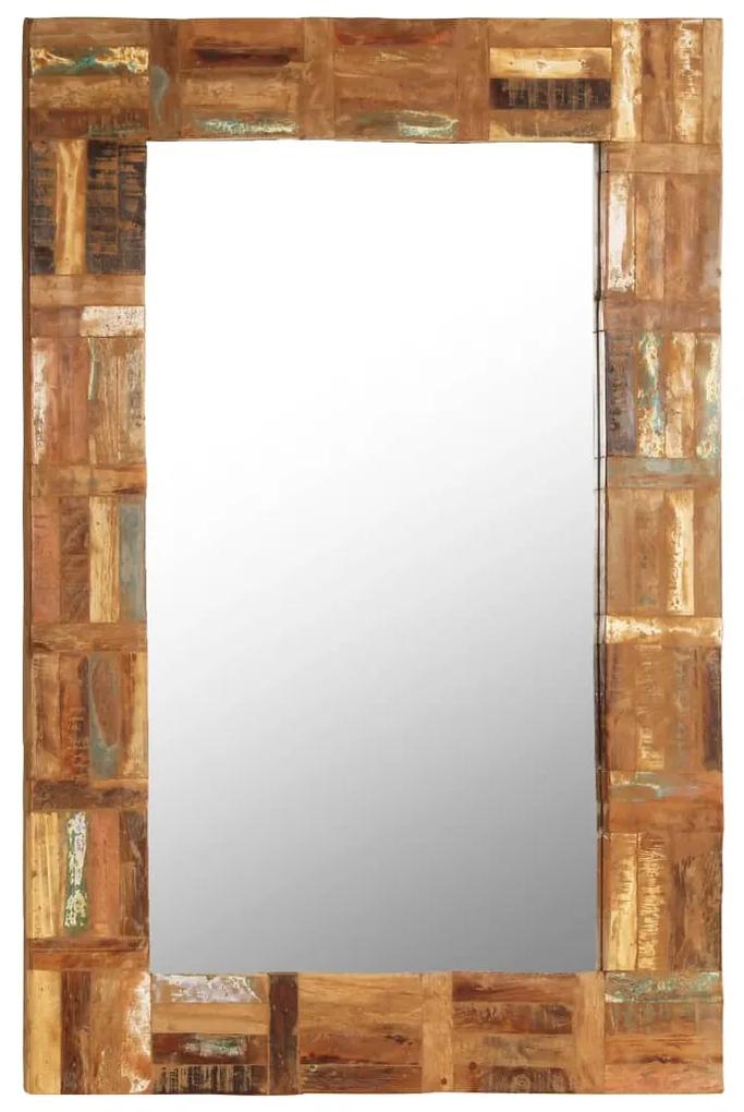 vidaXL Oglindă de perete, lemn masiv reciclat, 60 x 90 cm