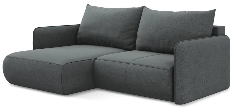 Colțar gri extensibil/cu spațiu de depozitare (cu colț pe partea stângă) Nanea – Makamii