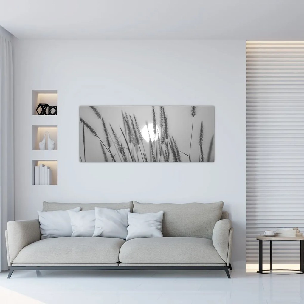 Tablou - Pajiște la apus (120x50 cm)