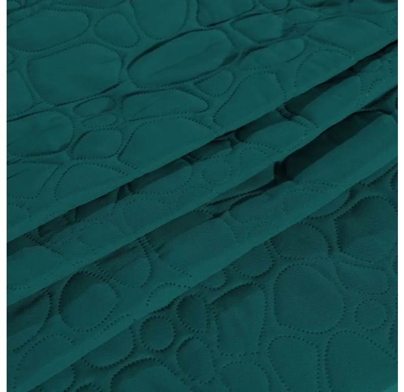 Cuvertura de pat turcoaz cu model STONE Dimensiuni: 200 x 220 cm