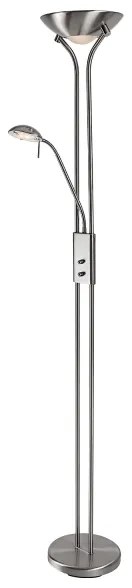 Brilagi - Lampă de podea cu dimmer SCARLETT 1xR7s/230W/230V+1xG9/40W crom mat