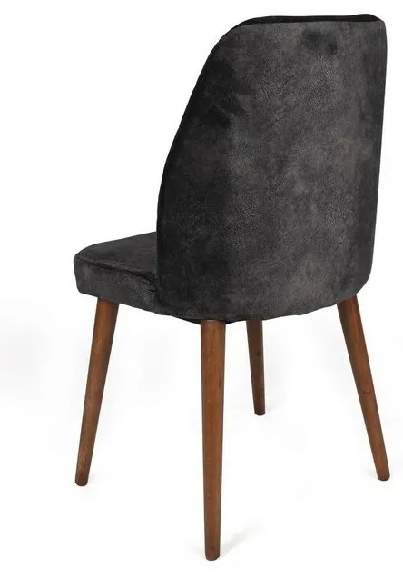 Set de scaune de sufragerie Dallas Anthracite andWalnut, 2 buc.