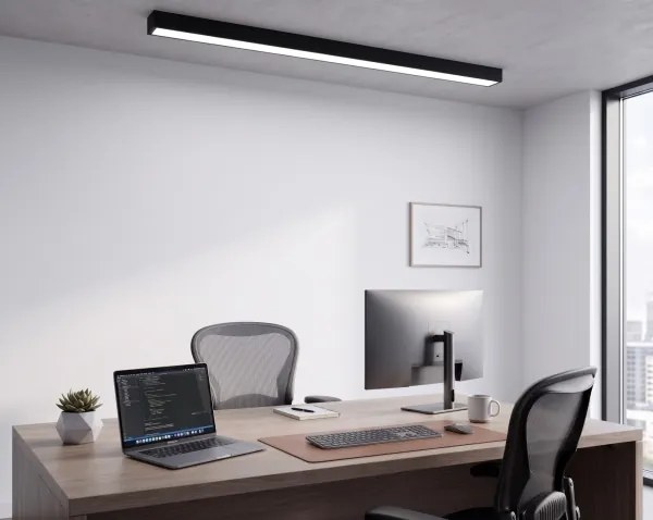 LED Aplicat/pandantiv pe cablu LED/44W/230V 6000K 120 cm negru
