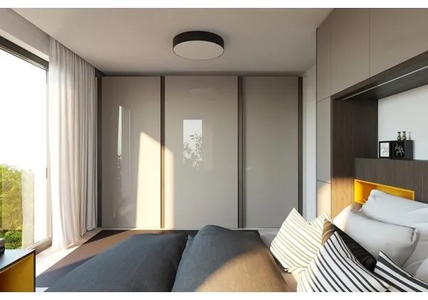 LED2 - Lampă plafon MONO LED 153W 230V 3000K/4000K negru dimabilă