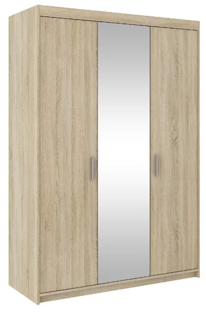 Supermobel Dulap dormitor ELENA 3D + oglindă, 190x133x53, alb