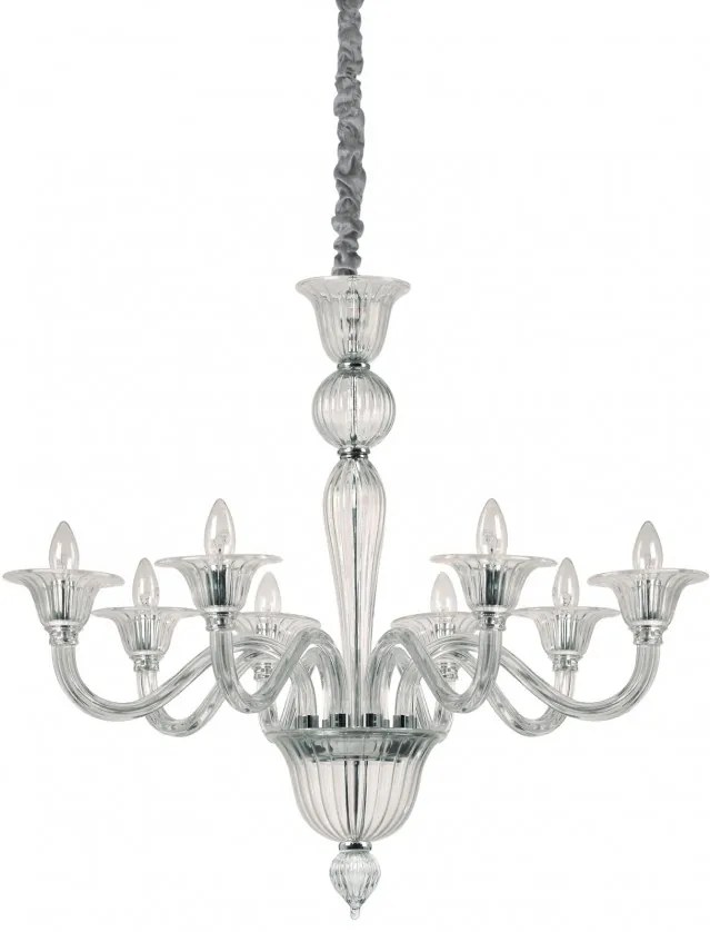 Candelabru elegant cu 8 brate BRIGITTA SP8 TRASPARENTE 199382 IDL