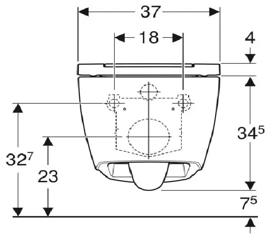 Set vas wc suspendat Geberit One Rimless 54x37 cm si capac inchidere lenta cu detalii crom, KeraTect alb - GEC500.202.01.1