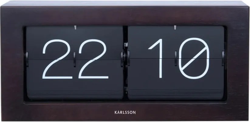 Ceas Karlsson Flip, 37 x 17,5 cm, negru