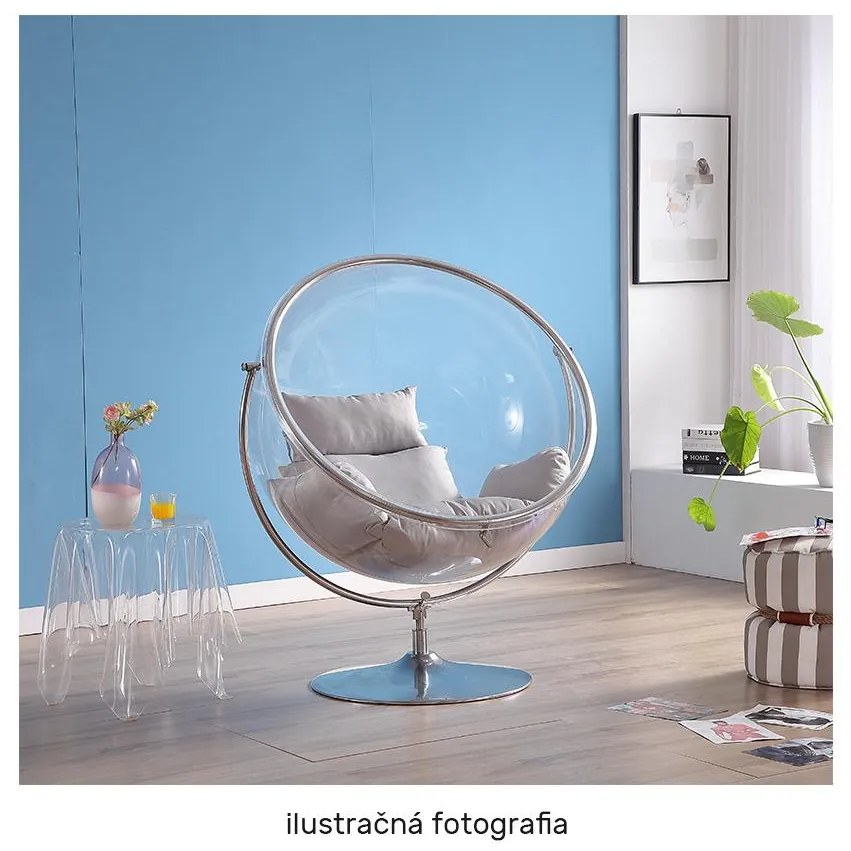 Fotoliu balansoar suspendat Belgica 2 (transparent + auriu + gri) . 1116273