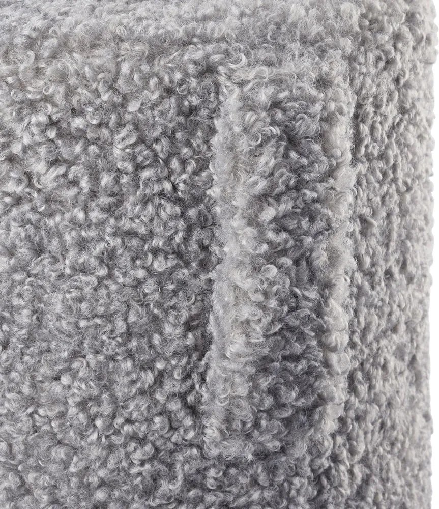 Taburet gri cu tapițerie din țesătură bouclé Teddy – Blomus