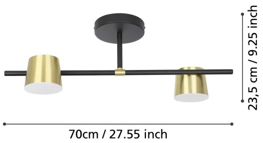 Lustră LED aplicată Eglo 39983 ALTAMIRA 2xGU10/4,6W/230V 3000K auriu