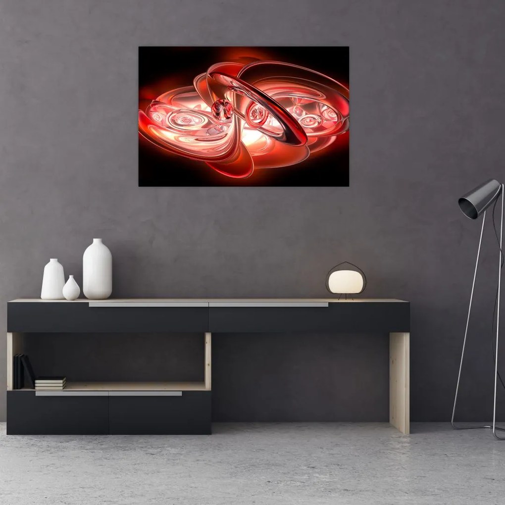 Tabloul - forme roșii (90x60 cm)