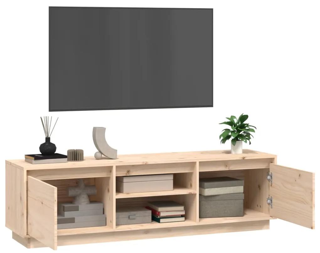 Comoda TV, 140x35x40 cm, lemn masiv de pin
