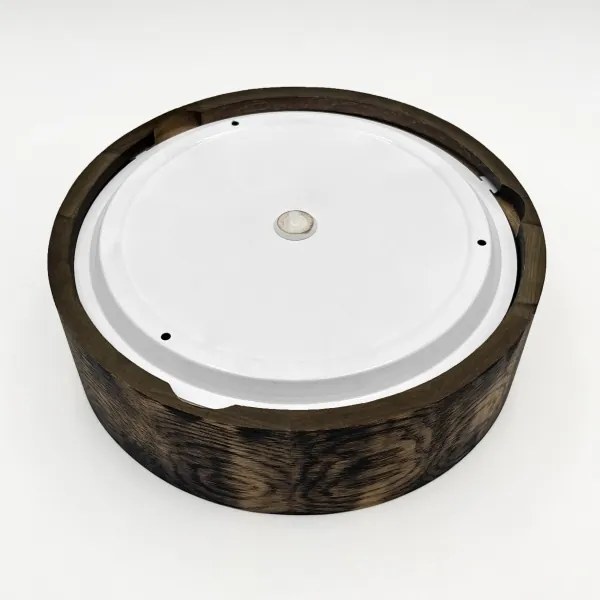 Plafonieră baie OAK SMOKY 2xE27/15W/230V IP54, Ø 27,5 cm, stejar maro