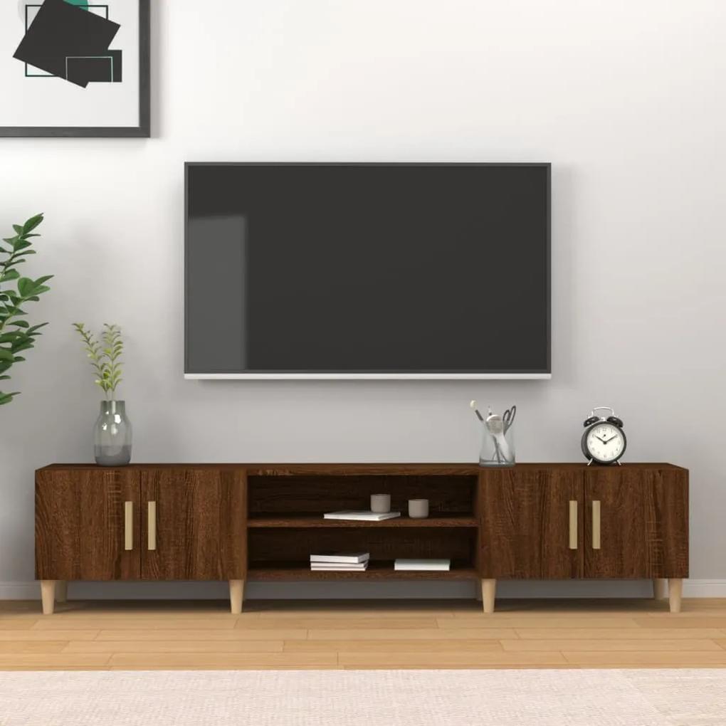 Comoda TV, stejar maro, 180x31,5x40 cm, lemn prelucrat