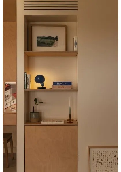 Lampă de masă cu clemă FARO 56102 2 în 1 BELA 1xE27/15W/230V albastru