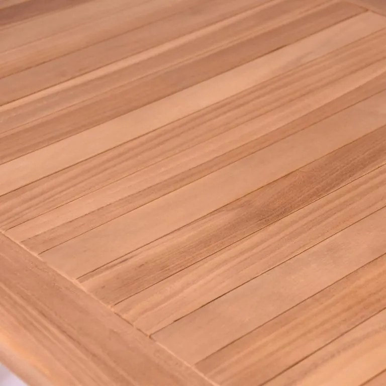 Masă de sufragerie DIVERO, tec masiv tratat, 120 x 70 cm