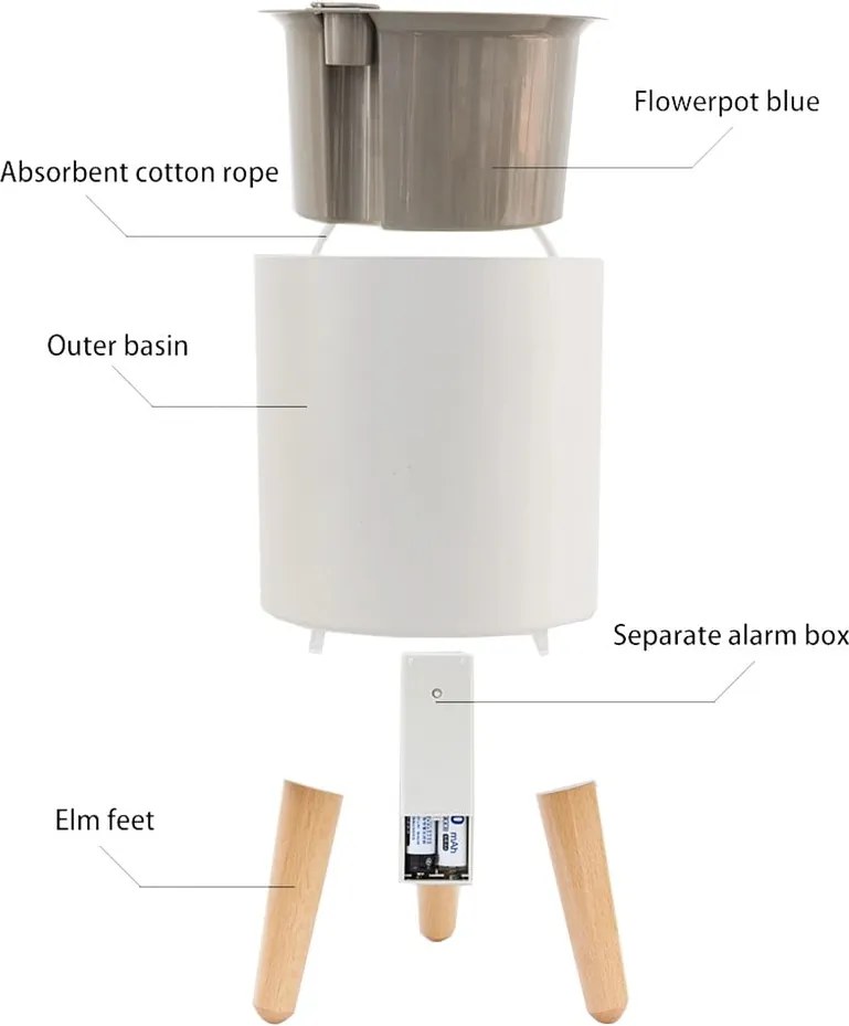 Ghiveci din plastic cu sistem de auto-irigare ø 19 cm Calla - Tomasucci
