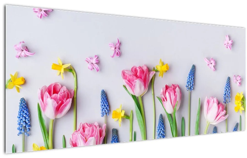 Tablou - Flori de primăvară (120x50 cm)