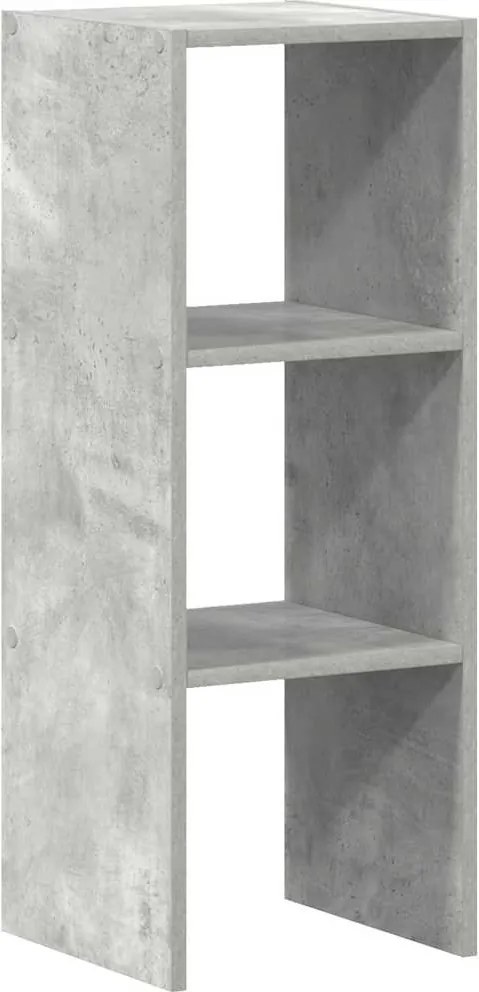 vidaXL Bibliotecă stivuabilă Gri Beton 30x30x80 cm Lemn prelucrat