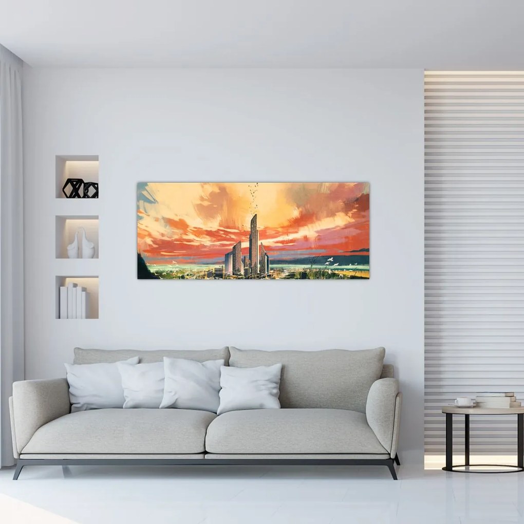 Tablou - Orașul pictat (120x50 cm)
