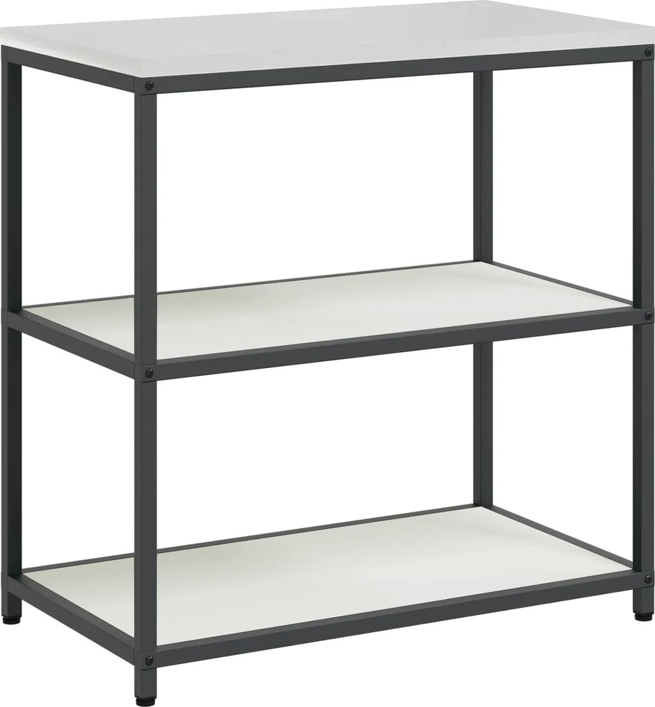 vidaXL Depozitare pentru bucătărie cu raft Alb 60 x 50 x 92 cm Oțel