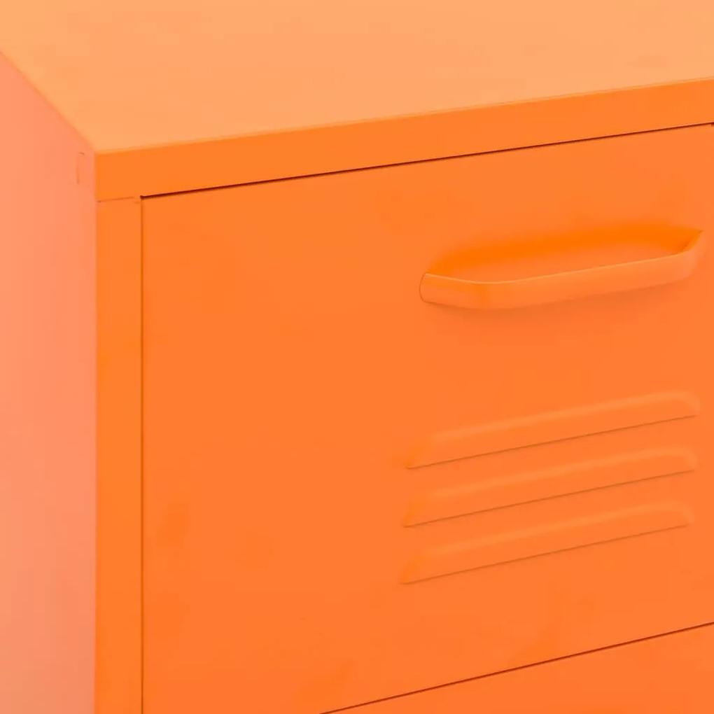 Dulap de depozitare, portocaliu, 42,5x35x101,5 cm, otel Portocaliu, 1