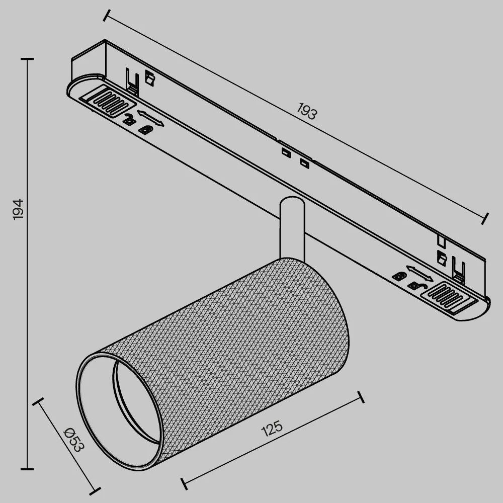 Spot LED, accesoriu pentru sina magnetica Exility, Artisan negru 4000K
