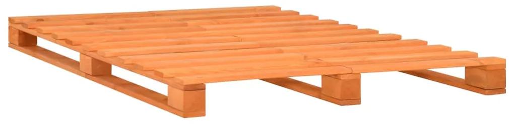 Cadru de pat din paleți, maro, 140x200 cm, lemn masiv de pin