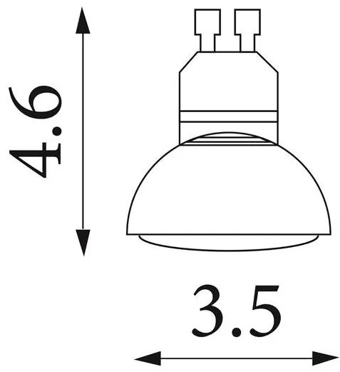 Bec Mini GU10 LED 3W, 3000K, Dimable