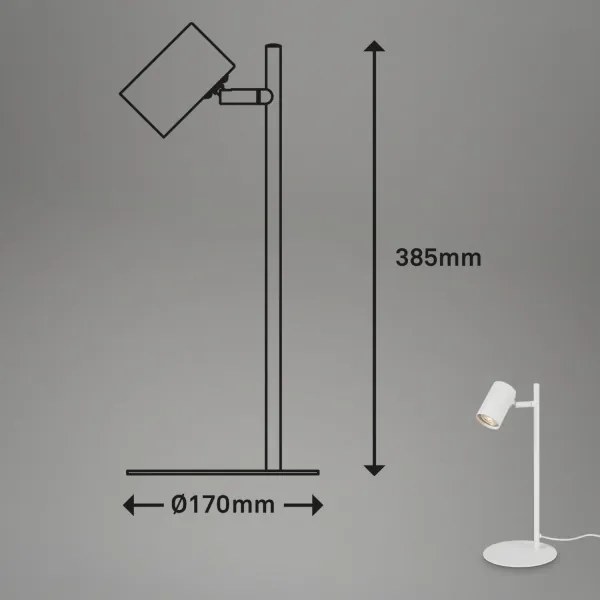 Lampă de masă Briloner 7408-016 RETRO 1xGU10/9W/230V alb