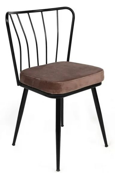 Set de scaune de sufragerie Yildiz Light Brown andBlack, 2 buc., 2 buc.