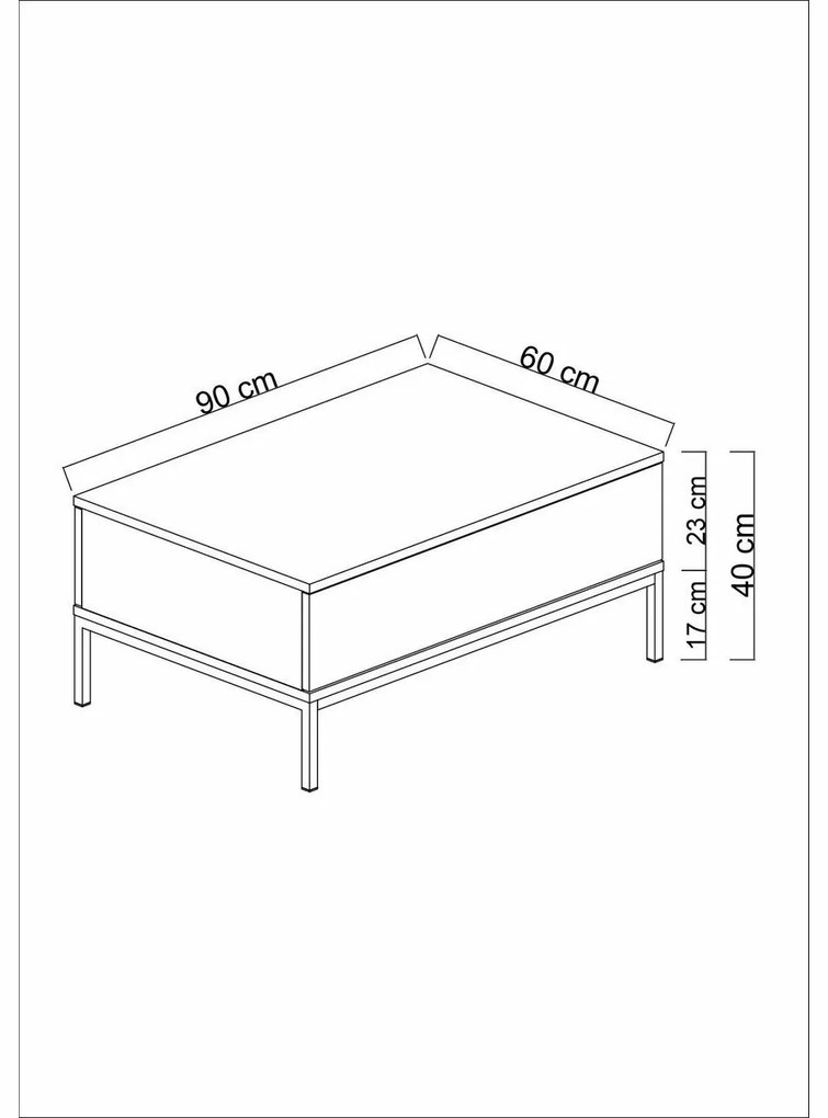 Măsuță de cafea Lord Black and Black