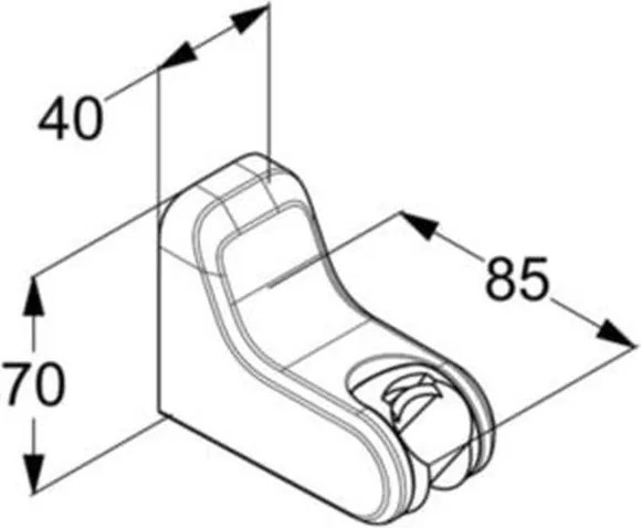 Suport para dus Kludi Freshline crom lucios