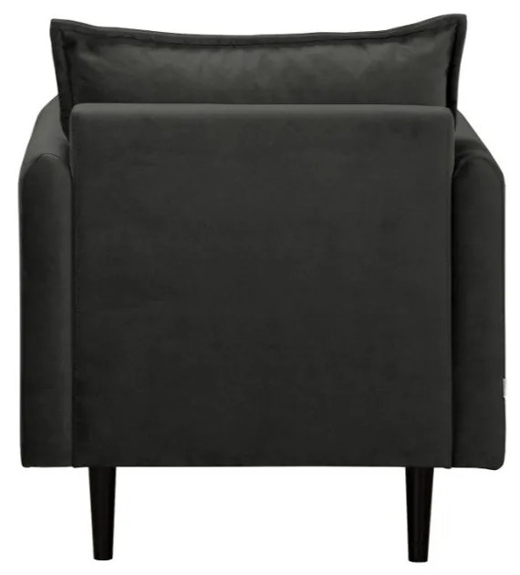 Fotoliu gri închis cu tapițerie din catifea Juli – Ropez