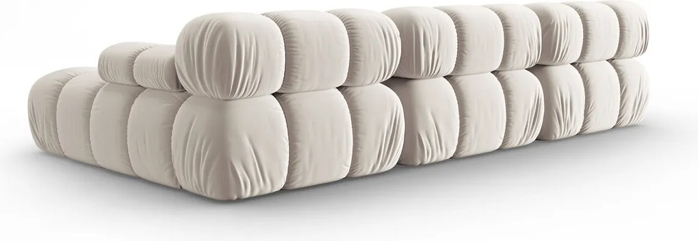 Coltar modular dreapta 4 locuri, Bellis, Micadoni Home, BL, 282x155x70 cm, catifea, bej deschis