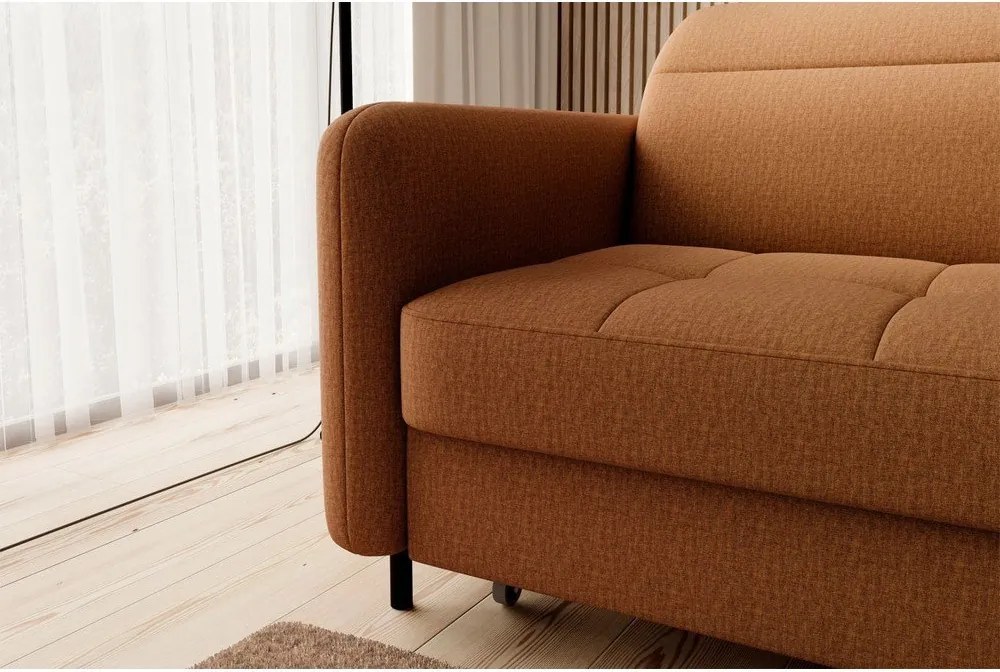 Colțar galben extensibil/cu spațiu de depozitare cu tapițerie din catifea (cu colț pe partea dreaptă/cu șezlong) Gomsi – ELTAP