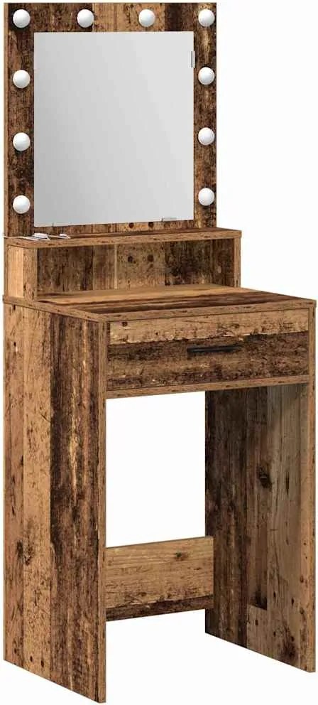 vidaXL Masă de Machiaj Lemn vechi 50 x 41 x 135 cm Lemn compozit