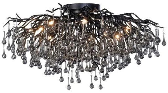 Paul Neuhaus 8092-18 - Lustra aplicată ICICLE, 14 x G9/40W/230V, Ø 100 cm, negru