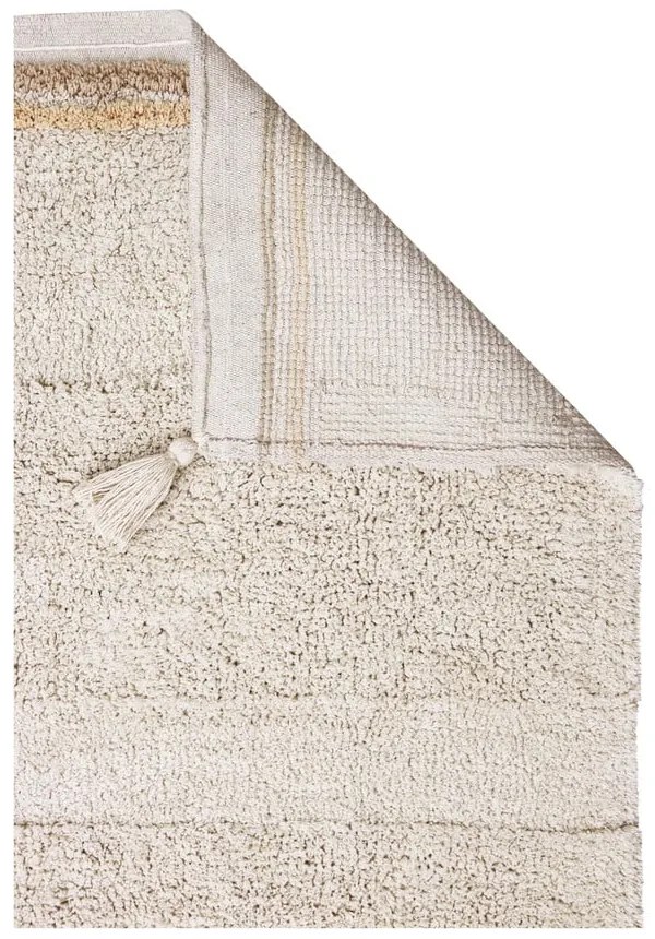 Covor crem lavabil/țesut manual din bumbac 120x160 cm Bloom Natural – Lorena Canals