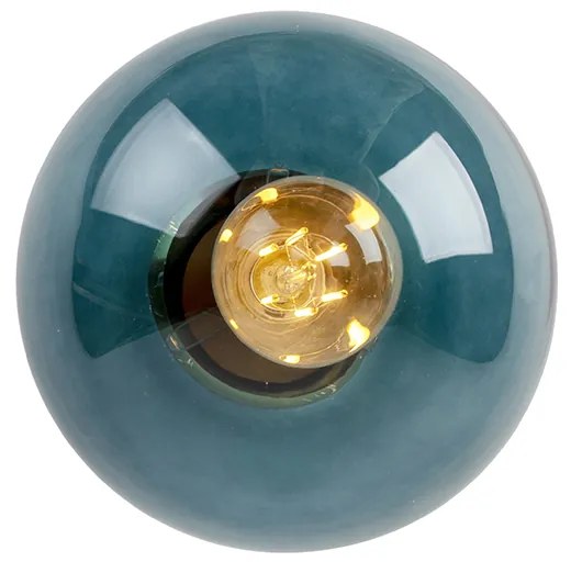 Plafoniera inteligentă din alamă cu sticlă albastră ocean inclusiv Wifi ST64 - Pallon