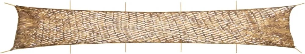 vidaXL Plasă de camuflaj cu geantă de depozitare, nisipiu, 1038x137 cm