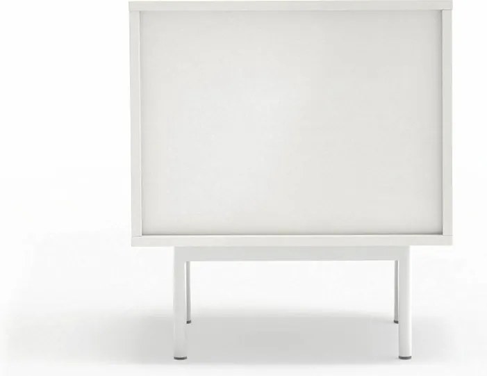 Noptieră albă cu aspect mat Sierra – Teulat