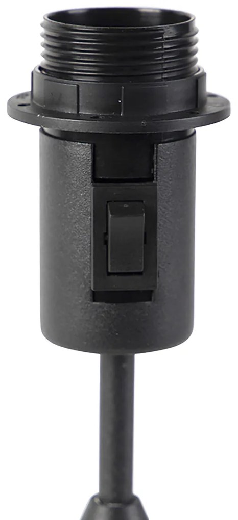 Lampă de masă neagră reglabilă cu abajur maro deschis 35 cm - Parte