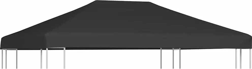 vidaXL Acoperiș de pavilion, 310 g/m², gri, 4 x 3 m