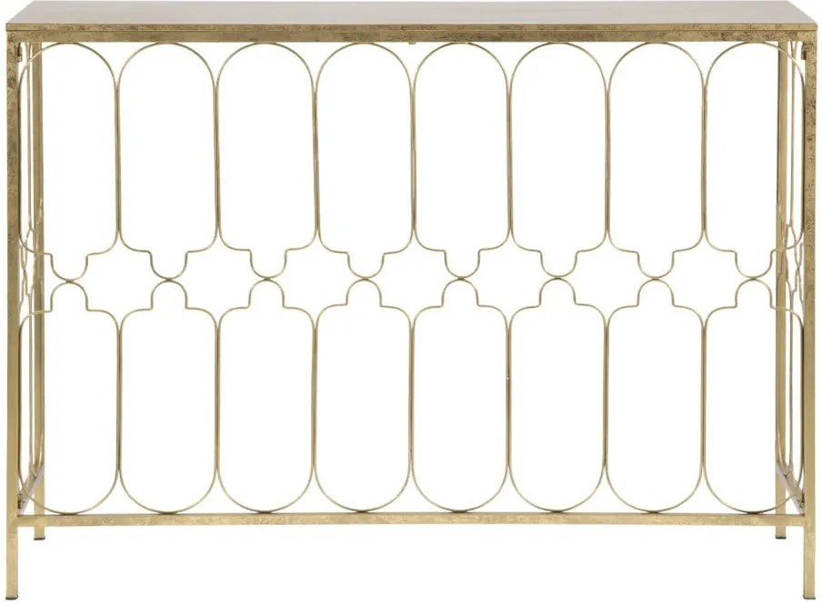 Masă consolă Mauro Ferretti Balcony, 112 x 31 cm, auriu
