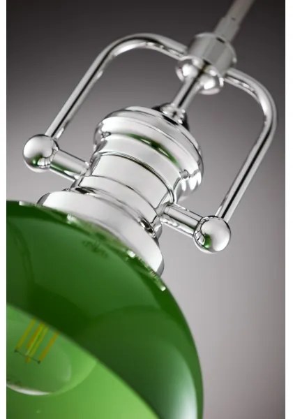 Jupiter 2071 - Lustră pe tijă PLATINO 1xE27/15W/230V verde/crom lucios