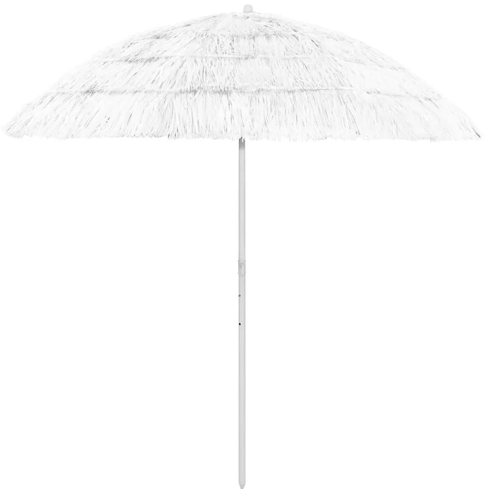 Umbrela de plaja Hawaii, alb, 240 cm