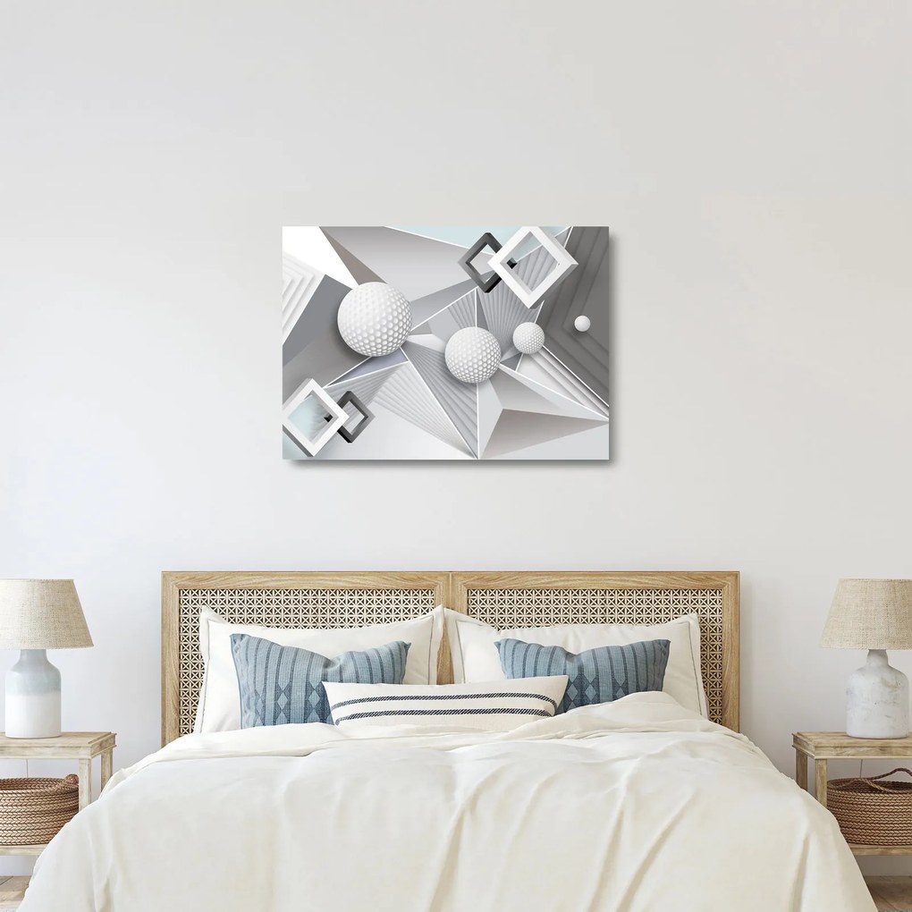 Tablou pe sticlă geometric abstract (70x50 cm)