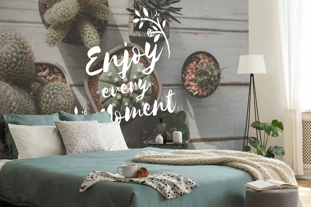 Tapet autoadeziv cu citat - Enjoy every moment